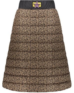 Herno Quilted Printed Skirt - Brown