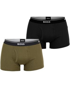 BOSS Midrise Printed Boxer Briefs - Green