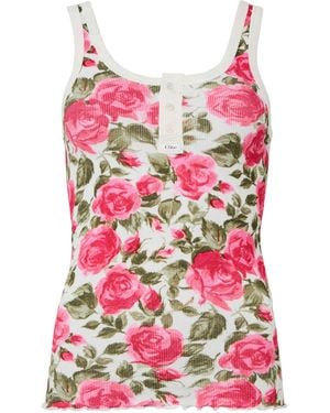Chloé Printed Vest Top - Pink