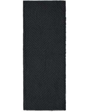 ARMANI EXCHANGE Logo Jacquard Scarf - Black