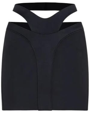 Mugler Cut-Out Miniskirt - Black