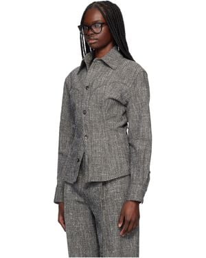 Bottega Veneta Melange Viscose And Silk Shirt - Black