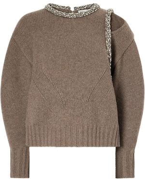 Jonathan Simkhai Monroe Crystal-Embellished Sweater - Brown