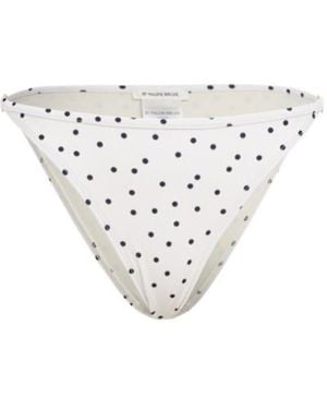 By Malene Birger Astrida Polka Dot Bikini Trunks - White