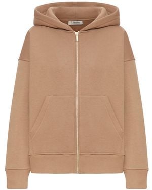 Max Mara Zip-Fastening Hoodie - Natural
