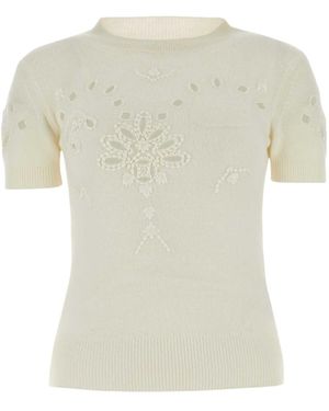 Ermanno Scervino Short-Sleeved Jumper - White