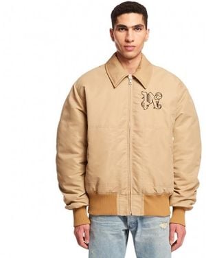 Palm Angels Long-Sleeved Casual Jacket - Natural