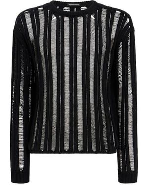 Ann Demeulemeester Ladder Stitch Knit Jumper - Black