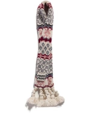 Miu Miu Wool And Cashmere Trick - White