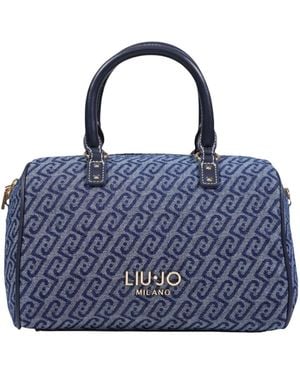 Liu Jo Logo Lettering Tote Bag - Blue