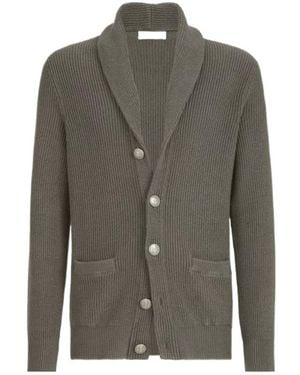 Brunello Cucinelli Malfilé-Cotton English-Rib Cardigan - Green
