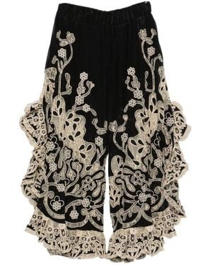 Sea Gracelyn Lace-Trimmed Trousers - Black