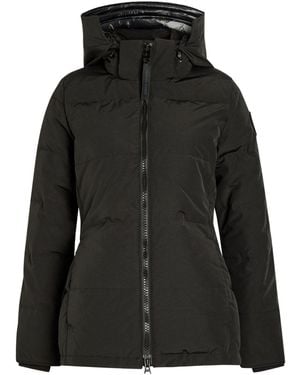 Canada Goose Waisted Hooded Down Coat - Black