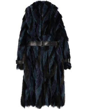 Burberry Shearling Coat - Blue