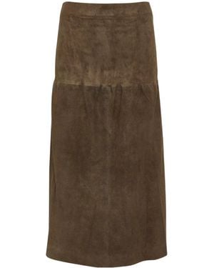 JOSEPH Sacha Midi Skirt - Brown