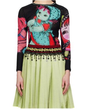 Chopova Lowena Long-Sleeved Mesh Top - Green