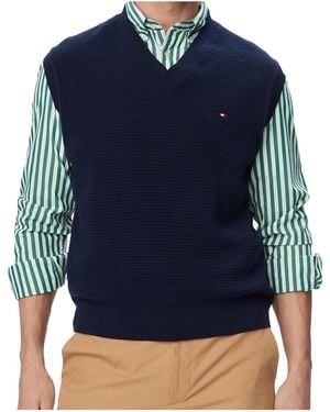 Tommy Hilfiger V-Neck Vest - Blue