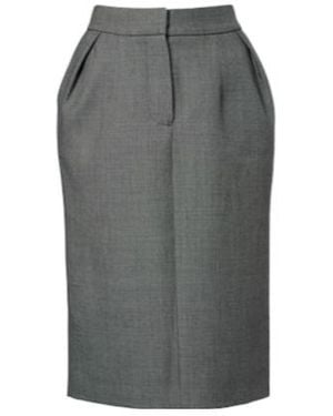 Magda Butrym Wool Pencil Skirt - Grey