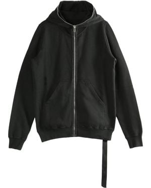 Rick Owens Long-Sleeved Hooded Sweatshirt - Black