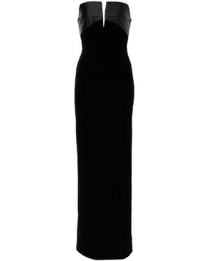 Roland Mouret Strapless Velvet Gown - Black