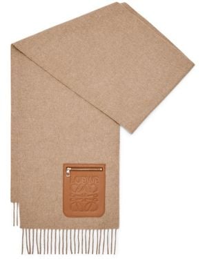 Loewe Wool And Cashmere Scarf - White