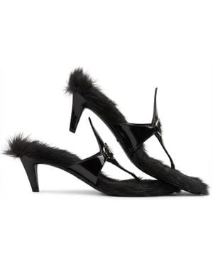 Gucci Horsebit Thong Sandals - Black