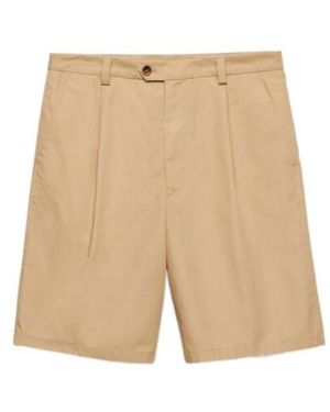Prada Poplin Bermudas - Natural