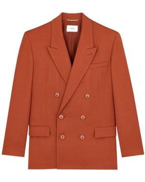 Saint Laurent Double-Breasted Blazer - Orange