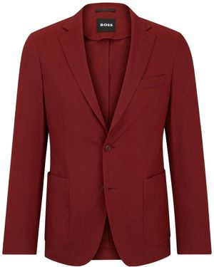 BOSS Single-Breasted Blazer - Red