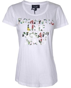 Armani Jeans Logo Short-Sleeved T-Shirt - White