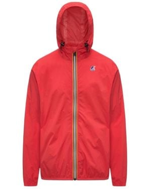 K-Way Le Vrai 4 0 Claude Zip Hooded Jacket - Red