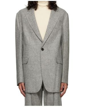 R13 Raw-Cut Blazer - Gray