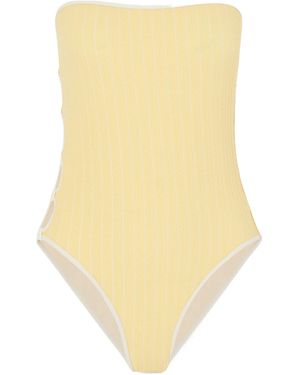 Eres Golden Cut-Out Jacquard Swimsuit - Yellow