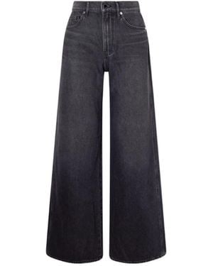 Veronica Beard Kasey Mid-Rise Wide-Leg Jeans - Blue