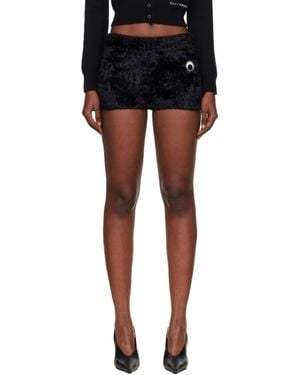 Marine Serre Wild Fluffy Knit Shorts - Black