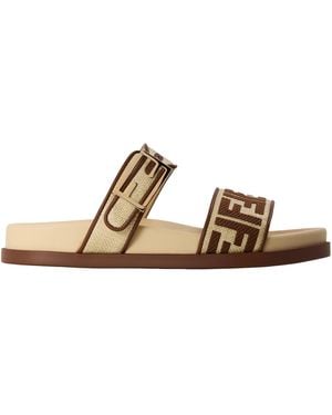 Fendi Flat Sandals - Metallic