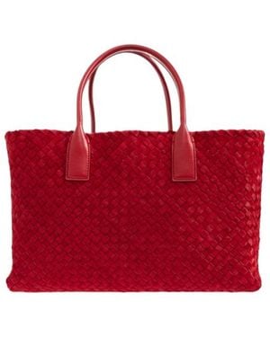 Bottega Veneta Woven Handbag - Red