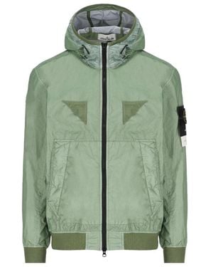 Stone Island Logo-Patch Lightweight Jacket - Green