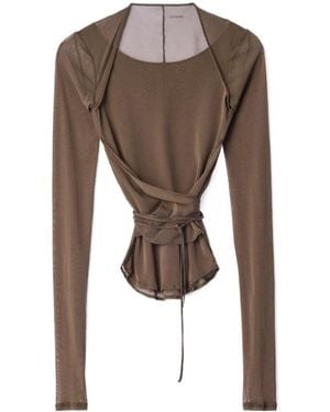 Lemaire Ballerina Wrap Top - Brown