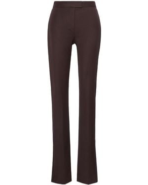 Sportmax Low-Rise Slim-Fit Flared Twill Pants - Brown
