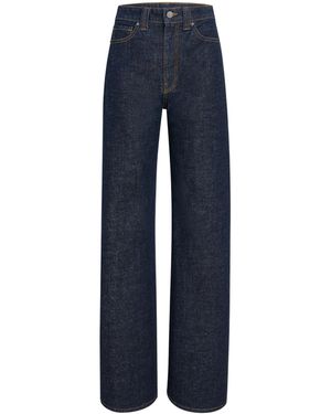 KHAITE Dane High Waisted Wide-Leg Jeans - Blue
