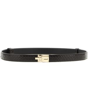 Tom Ford T Latch Slim Belt - White