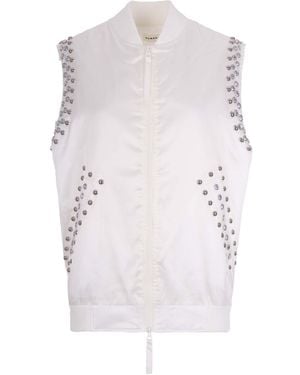 P.A.R.O.S.H. Sleeveless Vest - White