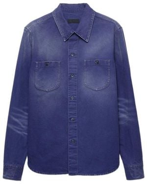 Prada Cotton Twill Shirt - Blue