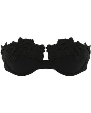 Zimmermann Halliday Embroidered Bra - Black