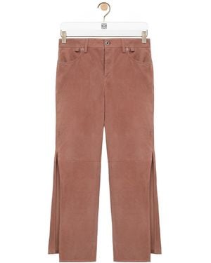 Loewe Pantalon En Chèvre Velours - Multicolor
