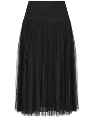 Dior Mid-Length Pleated Skirt - Black