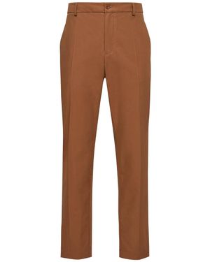 Moncler Technical Cotton Blend Trousers - Brown
