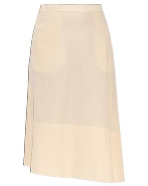 Jil Sander Asymmetric-Hem High Waist Midi Skirt - Natural