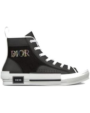 Dior Logo High-Top Leisure Sports Shoes - Black